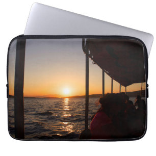 Housse Pour Ordinateur Portable Mode de vie égéen en bateau au coucher du soleil e