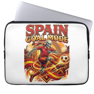 Housse Pour Ordinateur Portable Mode squelette de but de l'Espagne Nations striker
