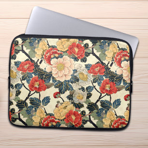 Housse Pour Ordinateur Portable Modèle floral japonais Ukiyo-E Art