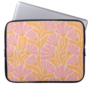 Housse Pour Ordinateur Portable Modèle Floral Moderne Du Milieu Du Siècle