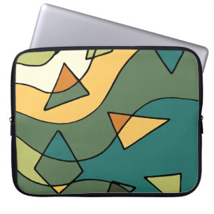 Housse Pour Ordinateur Portable Modèle vintage abstrait dessiné à la main