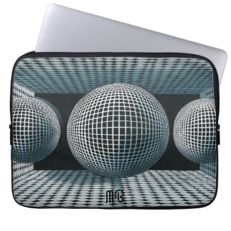 Housse Pour Ordinateur Portable Modern Abstract Geometric Black White Pattern 13"