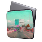 Housse Pour Ordinateur Portable Modern Retro Highway Laptop Cover (devant gauche)