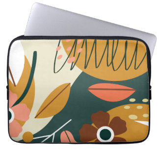 Housse Pour Ordinateur Portable Moderne flore botanique
