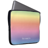 Housse Pour Ordinateur Portable Moderne Girly Cute Pastel Rainbow Ombre Nom person (Devant droit)