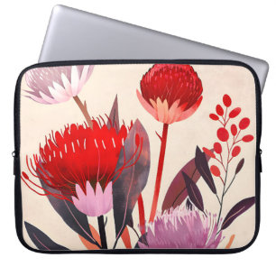 Housse Pour Ordinateur Portable Moderne Minimaliste Bohème Floral Botanique