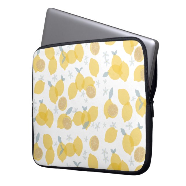 Housse Pour Ordinateur Portable Moderne Pastel Citrus Lemons Motif (devant gauche)