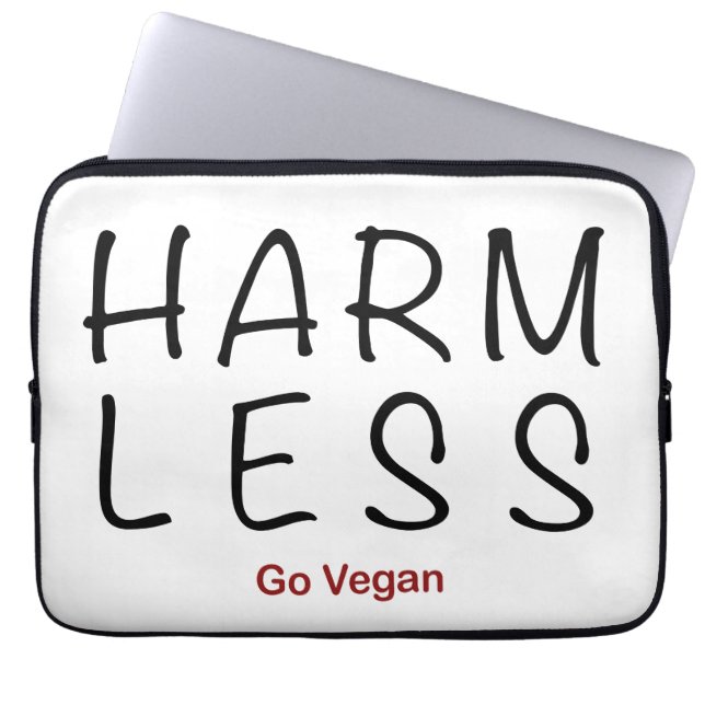 Housse Pour Ordinateur Portable Moins de dommages - Go Vegan (Devant)