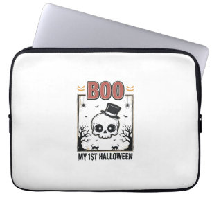 Housse Pour Ordinateur Portable Mon bébé de 1er Halloween Crâne Vintage Gravure Sh