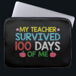 Housse Pour Ordinateur Portable Mon Enseignant A Survécu Au 100E Jour De Mon École<br><div class="desc">Mon Enseignant A Survécu Au 100E Jour De Mon École</div>