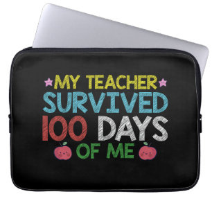 Housse Pour Ordinateur Portable Mon professeur a survécu au 100ème jour de mon éco