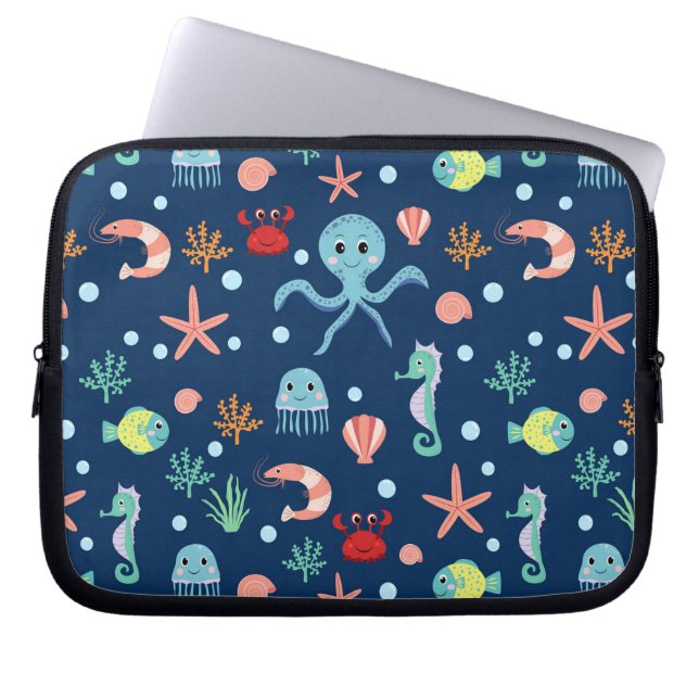 Housse Pour Ordinateur Portable Monde marin (Devant)