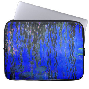 Housse Pour Ordinateur Portable Monet Lys d'eau et Branches de saules de pleurs