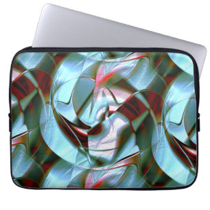 Housse Pour Ordinateur Portable Monnaie d'argent aux formes abstraites et texture