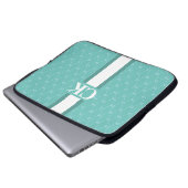 Housse Pour Ordinateur Portable Monogramme à rayures modernes avec Motif concepteu (Devant bas)