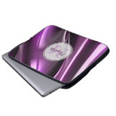 Housse Pour Ordinateur Portable Monogramme noir violet Abstrait (Devant bas)
