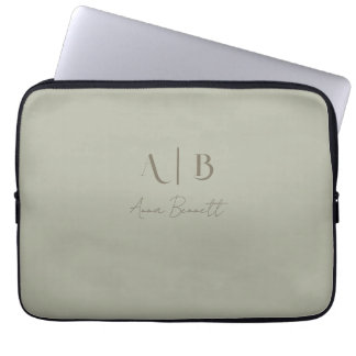 Housse Pour Ordinateur Portable Monogramme personnalisé moderne Initiales Nom Dust