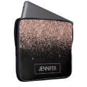 Housse Pour Ordinateur Portable Monogramme Rose rose rose rose Parties scintillant (Devant droit)