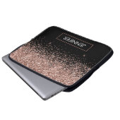 Housse Pour Ordinateur Portable Monogramme Rose rose rose rose Parties scintillant (Devant bas)