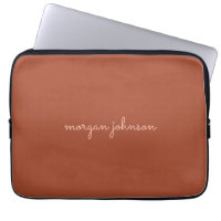 Monogramme tendance | Orange brûlé + Nom du script