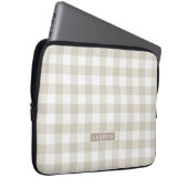 Housse Pour Ordinateur Portable Monogramme Vichy Buffle Beige Maison de Campagne (Devant droit)