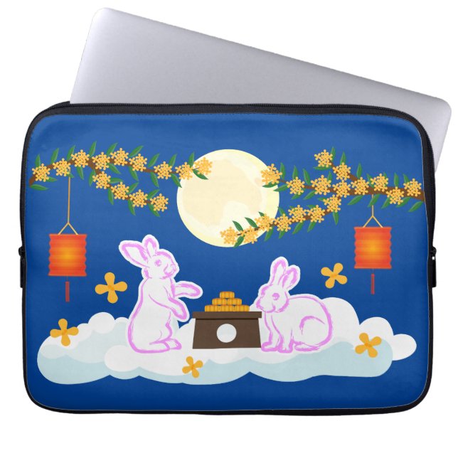 Housse Pour Ordinateur Portable Moon Rabbit Mooncake Osmanthus (Devant)