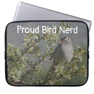Housse Pour Ordinateur Portable Mosaic Sparrow Avid Birder Fier Oiseau Nerd