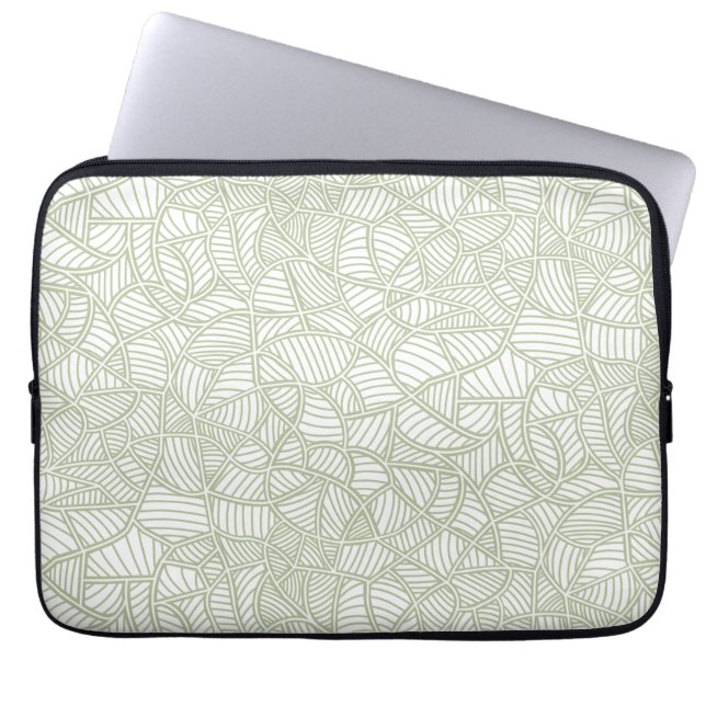 Housse Pour Ordinateur Portable Mosaïque feuille aléatoire vert pâle (Devant)