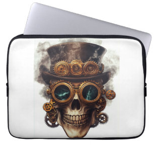 Housse Pour Ordinateur Portable Moteur de crâne Steampunk