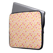 Housse Pour Ordinateur Portable Motif à fleurs rose et jaune (devant gauche)