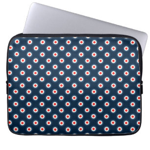 Housse Pour Ordinateur Portable Motif à points Polka - bleu rouge blanc