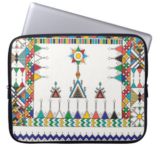 Housse Pour Ordinateur Portable Motif à répétition géométrique décoratif inspiré d