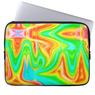 Housse Pour Ordinateur Portable Motif Abstrait de couleur vive