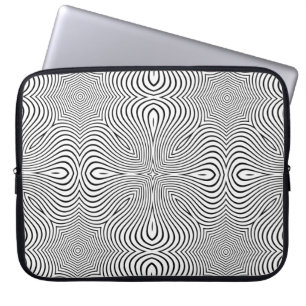 Housse Pour Ordinateur Portable motif Abstrait de rayures ondulées ou d'un rel 3D