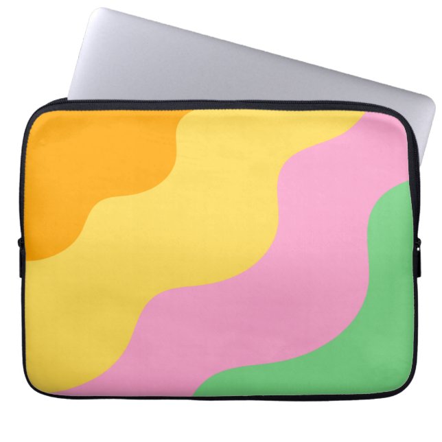 Housse Pour Ordinateur Portable Motif Abstrait Pastel (Devant)