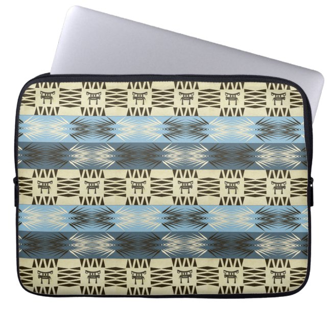 Housse Pour Ordinateur Portable motif africain tribal ethnique (Devant)