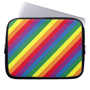 Housse Pour Ordinateur Portable Motif arc-en-ciel diagonal