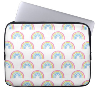 Housse Pour Ordinateur Portable Motif arc-en-ciel Pastel