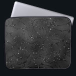Housse Pour Ordinateur Portable Motif arrière - plan noir de luxe avec étincelles<br><div class="desc">Conception de palourdes avec un arrière - plan noir de luxe et des éclats blancs.</div>