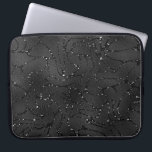 Housse Pour Ordinateur Portable Motif arrière - plan noir de luxe avec étincelles<br><div class="desc">Conception de palourdes avec un arrière - plan noir de luxe et des éclats blancs.</div>
