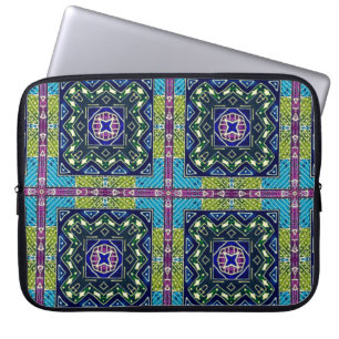 Housse Pour Ordinateur Portable Motif aztèque sans couture. Tissu Ikat Chevron. R