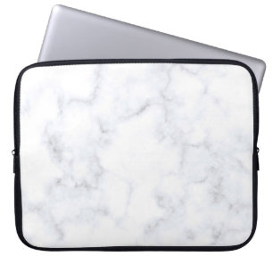 Housse Pour Ordinateur Portable Motif blanc texture marbre