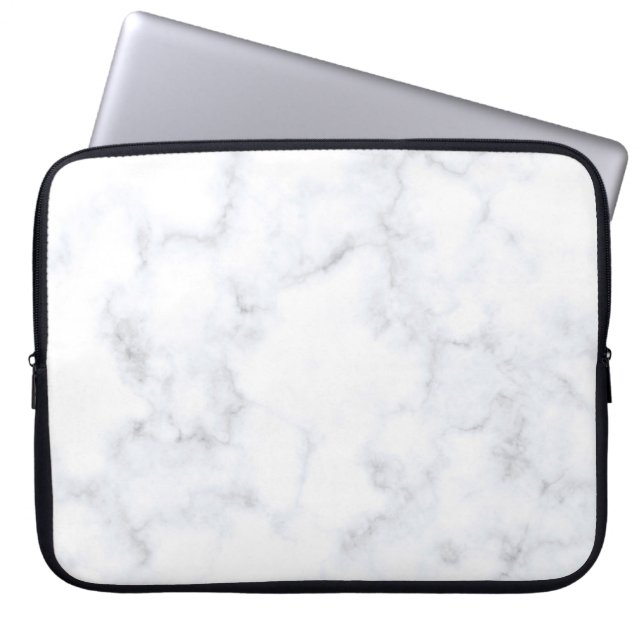 Housse Pour Ordinateur Portable Motif blanc texture marbre (Devant)