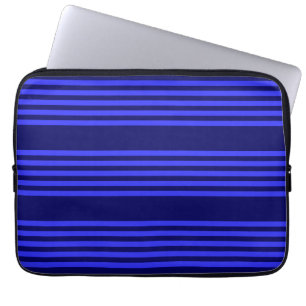 Housse Pour Ordinateur Portable Motif bleu cinq bandes
