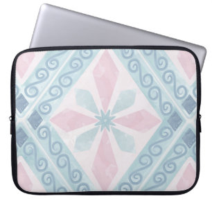 Housse Pour Ordinateur Portable motif bleu en forme de diamant