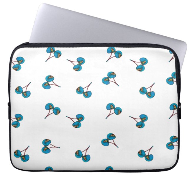 Housse Pour Ordinateur Portable Motif Blue Cherry (Devant)