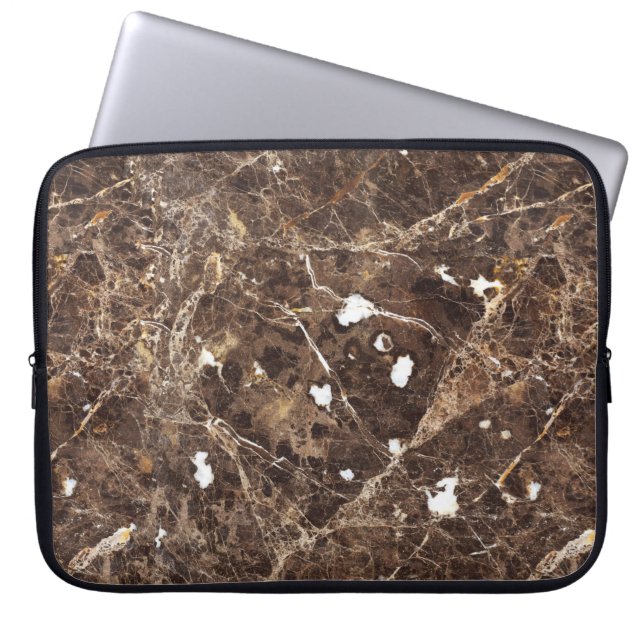 Housse Pour Ordinateur Portable Motif Brown en pierre de marbre (Devant)
