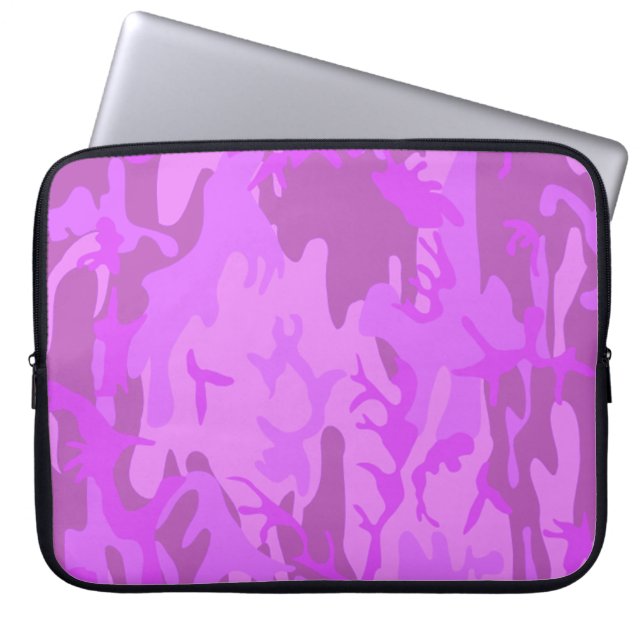 Housse Pour Ordinateur Portable Motif Camouflage violet clair (Devant)