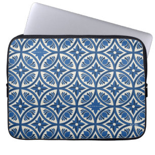 Housse Pour Ordinateur Portable Motif Carrelage Lotus Méditerranéen - Le Lotus Bla