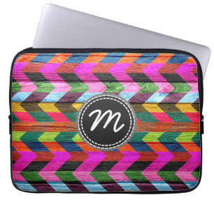Housse Pour Ordinateur Portable Motif chevron rétro zigzag #12